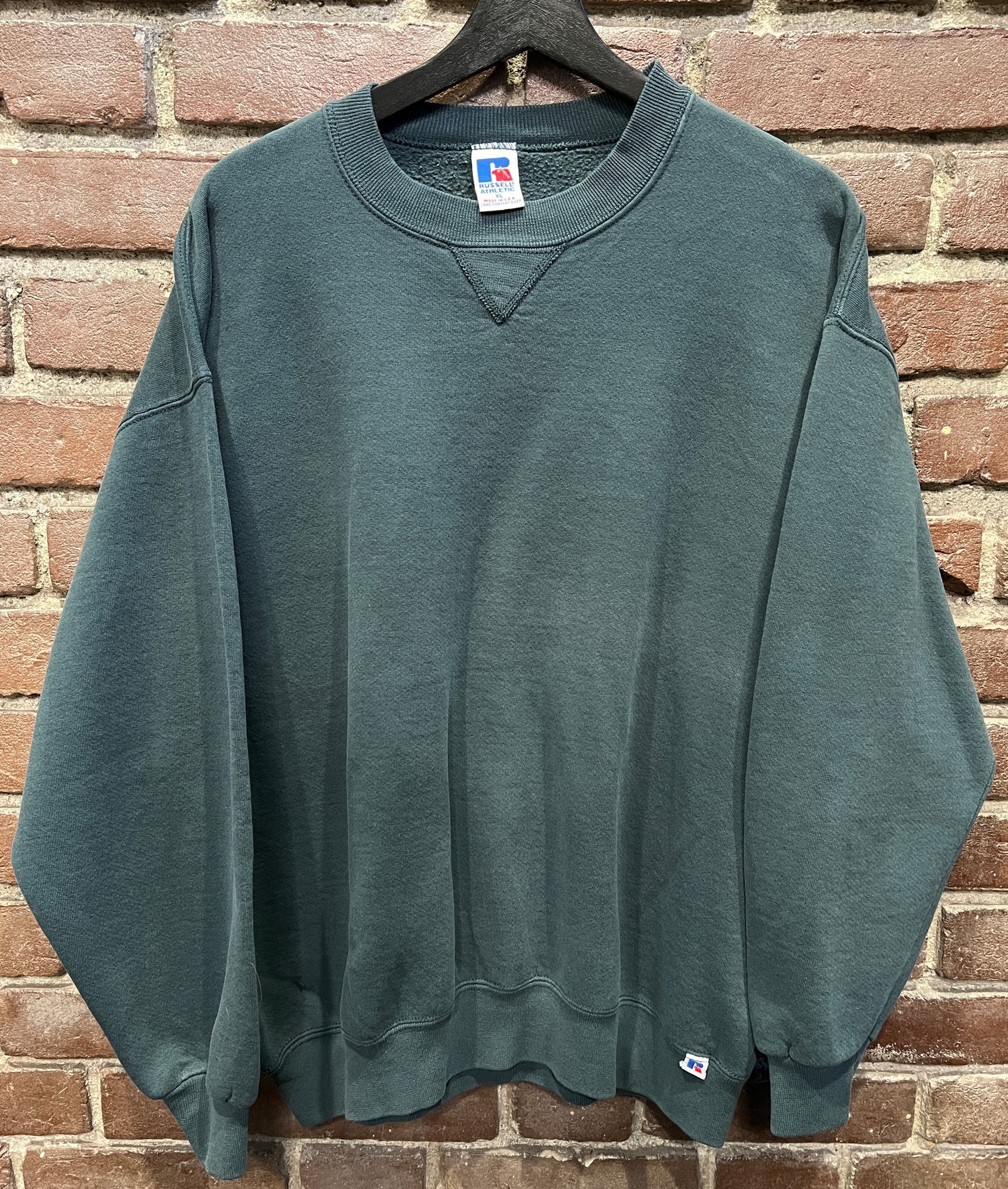 90s Green Russell Athletic Crewneck