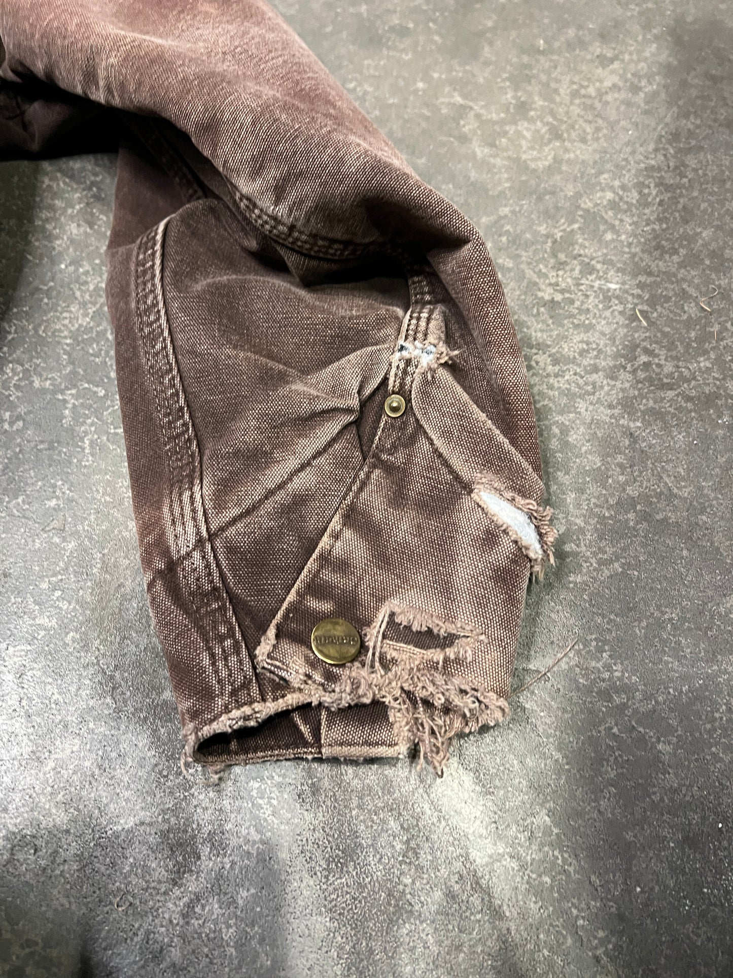 Carhartt Brown Chore Distressed Jacket