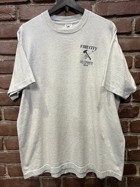 1992 LA Riots Fire City Tee