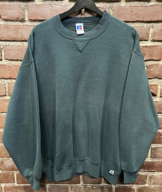 90s Green Russell Athletic Crewneck