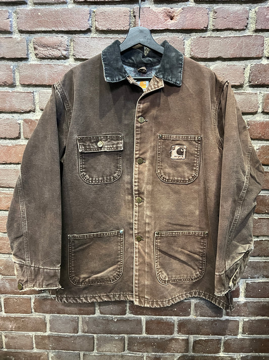 Carhartt Brown Chore Distressed Jacket